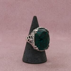 silpada sterling silver caspian sea teal glass r2456 ring size 8